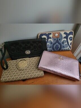 Wallet Lot Of 4; Coach , Michael Kors, Spartina & Victorias Secret